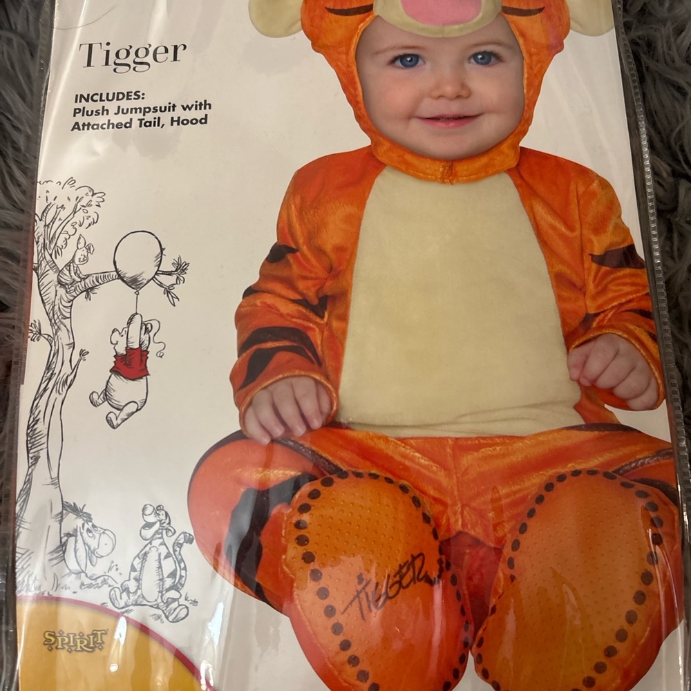 Spirit Halloween Tigger Plush Jumpsuit Costume
